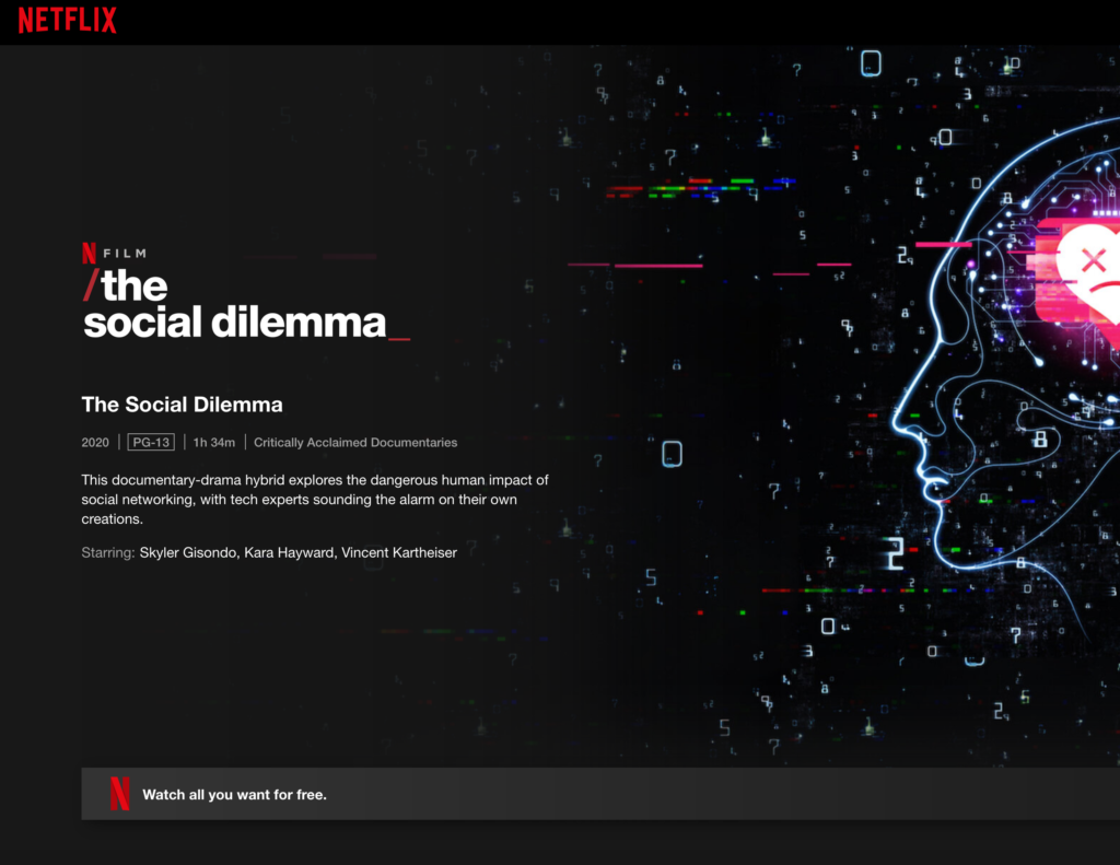 The Social Dilemma Netflix documentary poster